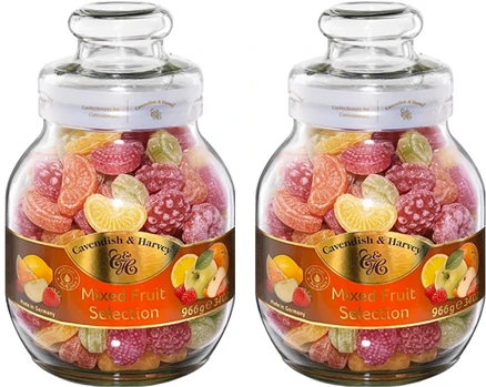 캐빈디쉬앤하비 후르티 믹스 셀렉션 병캔디, 966g, 2개