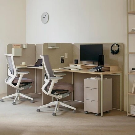 일룸 모드 1200폭 책상 방문설치, 아이보리