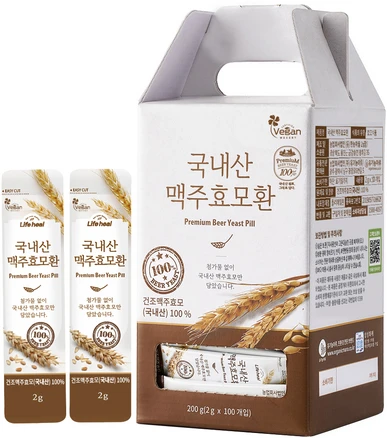 라이프힐 국내산 맥주효모환, 200g, 1개