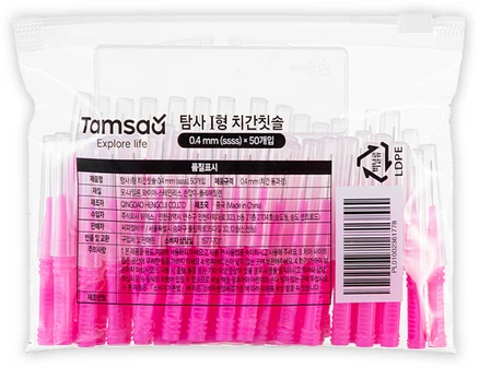 탐사 I형 치간칫솔 (휴대용 케이스 증정), 0.4mm, 50개입, 1개