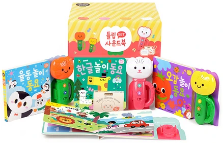 튤립 사운드북 한글이 세트 전 3권 + 실리콘커버 세트, 스마트베어