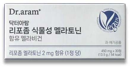 닥터아람 리포좀 식물성 멜라토닌 함유 멜라비건 30p, 1개, 30정