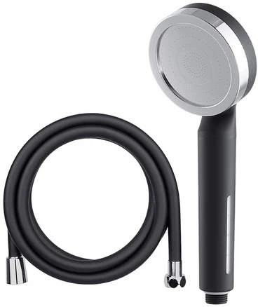 대림바스 디클린 와이드형 필터샤워기 + PVC 샤워호스 2m 세트, 블랙(필터샤워기), 블랙(샤워호스), 1개