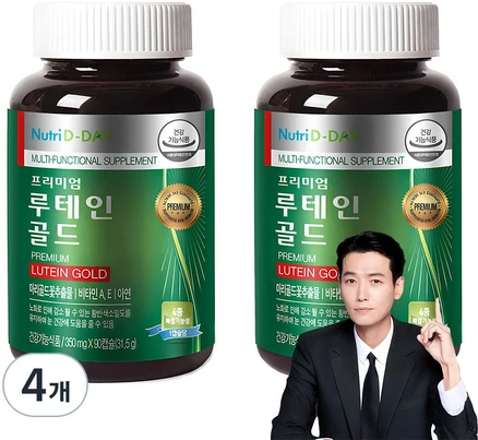 뉴트리디데이 프리미엄 루테인 골드, 90정, 4개