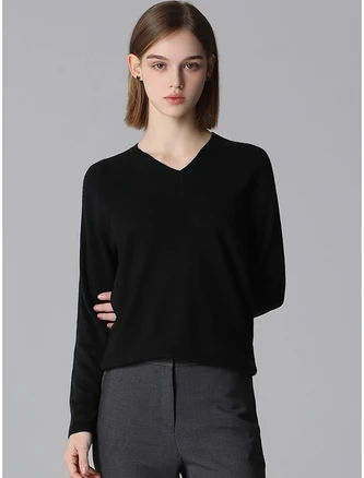 리스트 래글런 브이넥 니트 풀오버 택가격 118000원