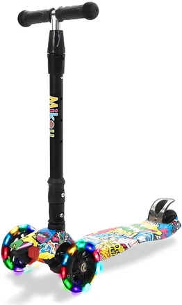 미코우 아동용 접이식 발광 킥보드, 쿨스토리, 1개