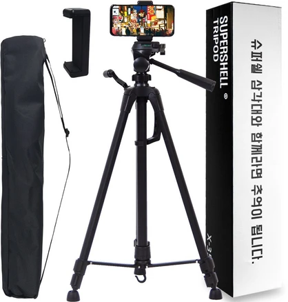 슈퍼쉘 카메라 스마트폰 겸용 3단 삼각대