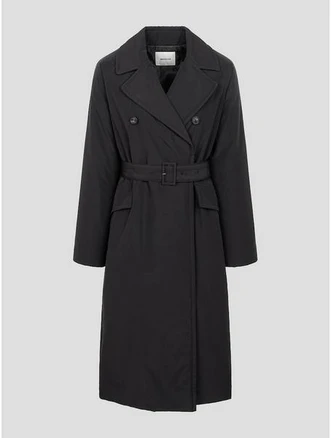 정품 빈폴레이디스 트렌치 바바리 코트 트렌치형 롱 패딩 블랙 (BF4X38C045) 봄 가을 여성