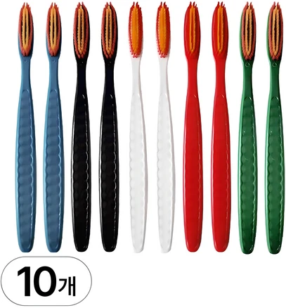 10개 세트 대왕 칫솔 미세모 왕 시원 대두 치솔 큰칫솔 왕헤드 왕칫솔 대 미세 모 대형, 1세트, 10개입