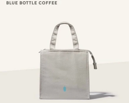 [공식] 블루보틀 그레이 코튼 쿨러백 Blue Bottle Grey Cotton Cooler Bag/피크닉/보냉가방