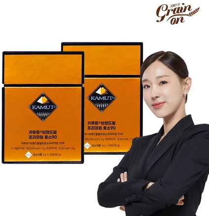 그레인온 카무트 브랜드밀 프리미엄 효소 90 30p, 30회분, 90g, 2개