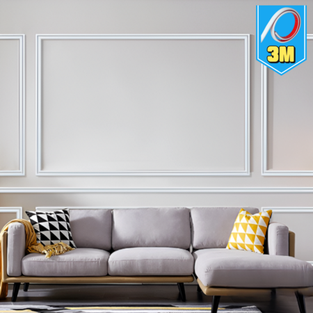 벽장식띠 웨인스코팅 테이프 3m 접착식 몰딩 가정용 셀프 인테리어 벽 사각 액자