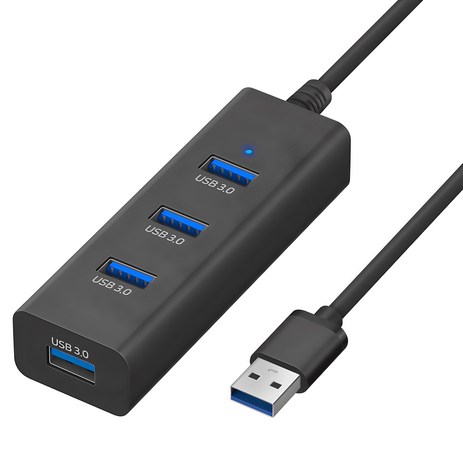 홈플래닛 USB 3.0 4포트 멀티 허브, 블랙, 1개-추천-상품