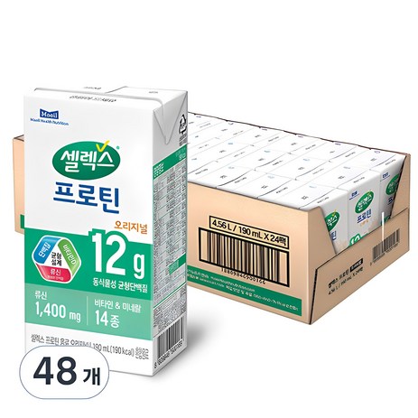 셀렉스 프로틴 음료 오리지널, 190ml, 48개-추천-상품