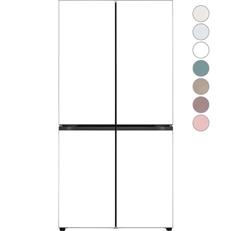 [색상선택형] LG전자 디오스 오브제컬렉션 4도어냉장고 글라스 M874AAA031 방문설치, M874GWW031S-추천-상품