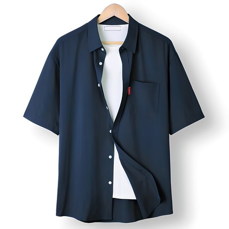 [오버나인] 남자 반팔 구김제로 베이직 셔츠-추천-상품