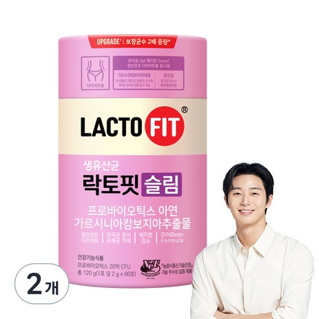 종근당건강 락토핏 슬림 유산균 60p, 120g, 2개-추천-상품