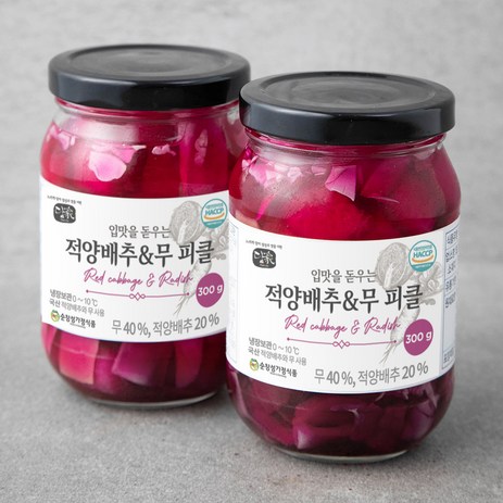 담가 적양배추 무 피클, 300g, 2개-추천-상품