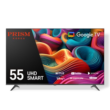 PRISM 4K UHD 바이런 구글OS 베젤리스 스마트TV, 139.7cm(55인치), HP55G3, 스탠드형, 방문설치-추천-상품