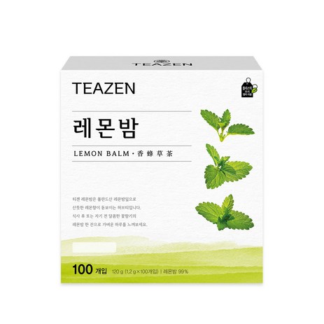 티젠 레몬밤 차, 1.2g, 100개입, 1개-추천-상품