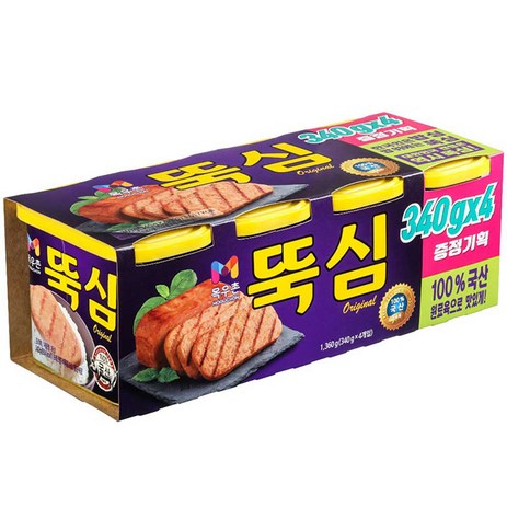 목우촌 뚝심, 340g, 4개-추천-상품