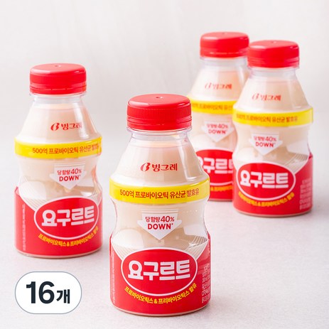 빙그레 대용량 요구르트, 280ml, 16개-추천-상품