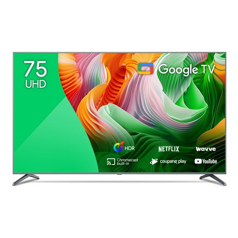 더함 4K UHD LED TV 구글 안드로이드 11, 190cm(75인치), UA751UHD F8T CHIQ 2023, 벽걸이형, 방문설치-추천-상품