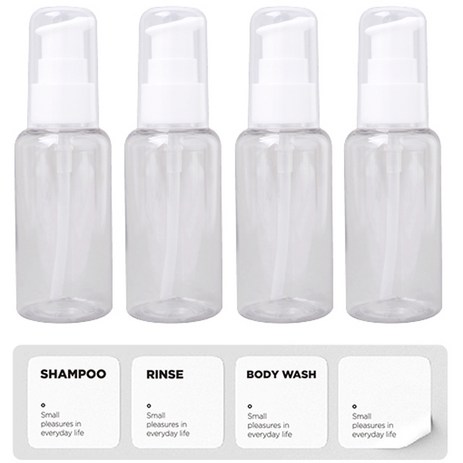 소낙소낙-깔끔보관-펌핑용기-60ml-4개-투명-추천-상품