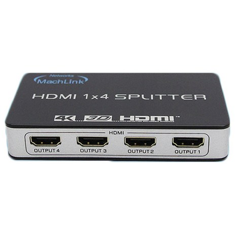 마하링크 HDMI 1대4 4K 3D UHD 분배기 ML-HSP44K, 혼합 색상, 1개-추천-상품