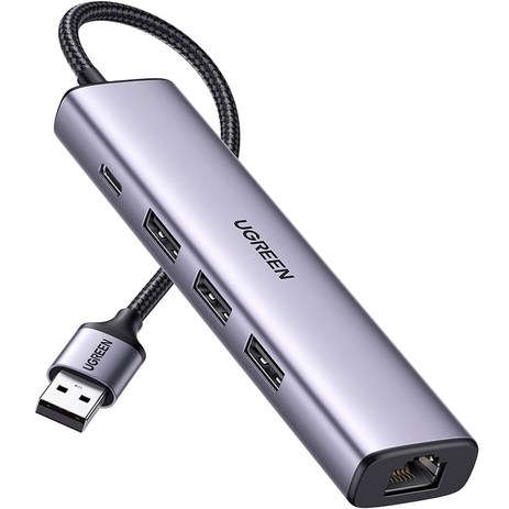 유그린 USB 3.0 기가비트 랜카드 멀티 허브, 혼합색상, 1개-추천-상품