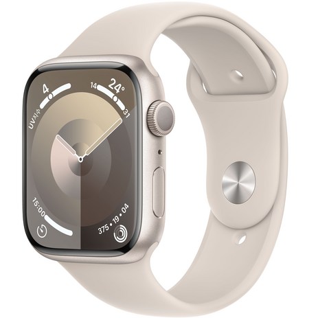 Apple 애플워치 9 GPS, 45mm, 스타라이트 / 스타라이트 스포츠 밴드, S/M-추천-상품