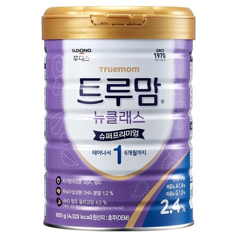 일동후디스 트루맘 뉴클래스 슈퍼프리미엄 분유 1단계 0~6개월, 800g, 1개-추천-상품