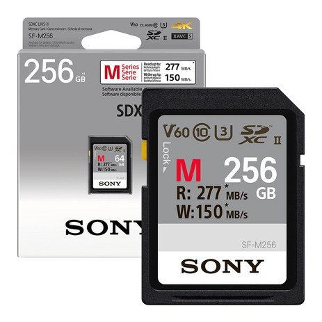 소니 SDXC M Class10 UHS-II U3 V60 메모리카드 SF-M256, 256GB-추천-상품