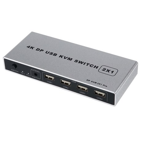 컴스 2포트 DP USB KVM 스위치 선택기 4K 60Hz, BF232-추천-상품