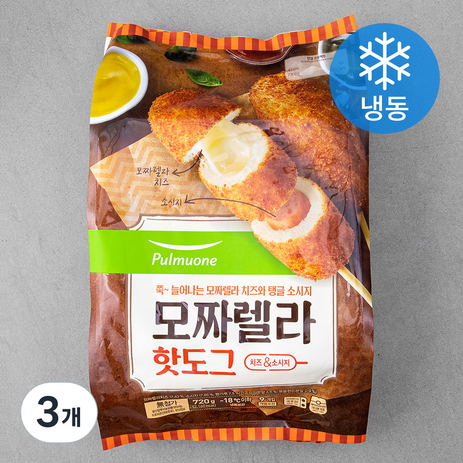 풀무원 모짜렐라 핫도그 (냉동), 80g, 27개-추천-상품