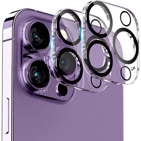 구스페리 빛번짐 차단 블랙써클 풀커버 강화유리 휴대폰 카메라 렌즈 보호필름 2개 세트-추천-상품
