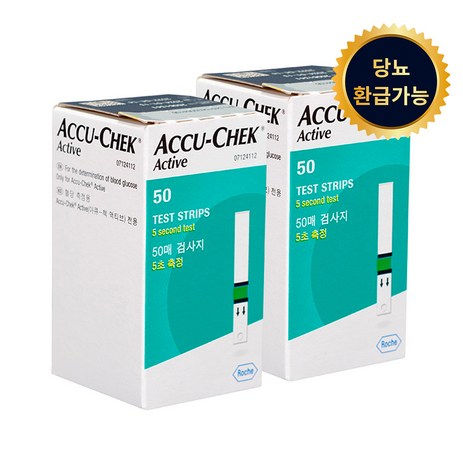 아큐첵 액티브 혈당측정 검사지, 50매, 2개-추천-상품