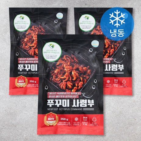 쭈꾸미 사령부 매운맛 (냉동), 350g, 3개-추천-상품