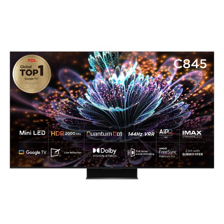 TCL 4K Mini LED 안드로이드11 TV, 140cm(55인치), 55C845, 스탠드형, 방문설치-추천-상품