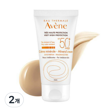 아벤느-미네랄-선크림-SPF50+-PA+++-50ml-2개-추천-상품