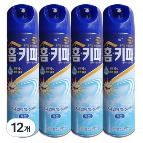 홈키파 수성 에어졸 살충제 무향, 500ml, 12개-추천-상품