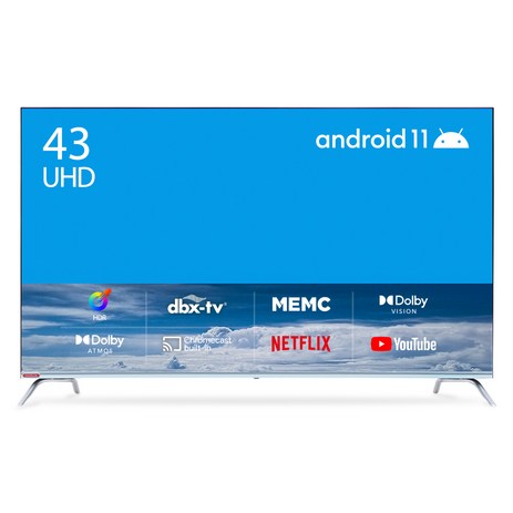 더함 4K UHD LED 안드로이드 스마트 TV, 108cm(43인치), TA434-AVN22CB, 스탠드형, 고객직접설치-추천-상품