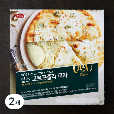 빕스 고르곤졸라 피자 (냉동), 2개, 400g-추천-상품