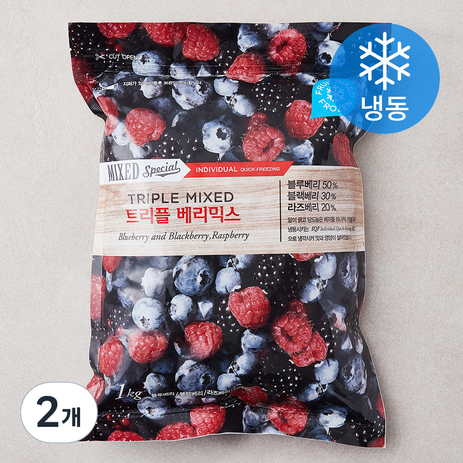 팜앤푸드 트리플 베리믹스 (냉동), 1kg, 2개-추천-상품