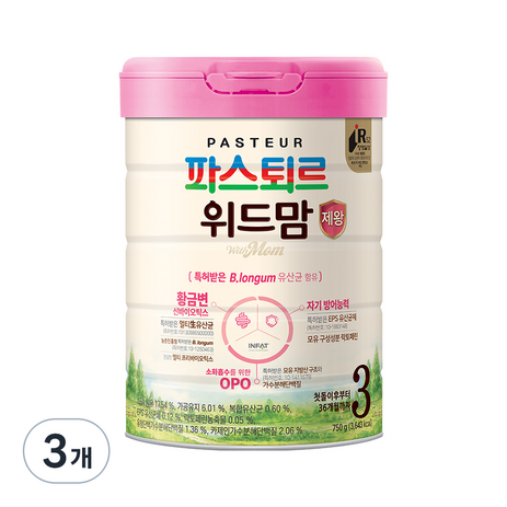 파스퇴르 위드맘 제왕 3단계, 750g, 3개-추천-상품