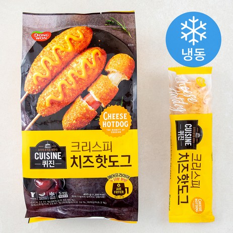 동원에프앤비 퀴진 치즈 크리스피 핫도그 (냉동), 400g, 1개-추천-상품