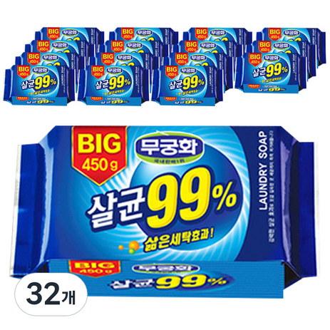 무궁화 BIG 살균 99% 비누, 450g, 32개-추천-상품