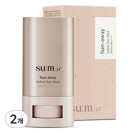숨37도 선어웨이 벨벳 선스틱 SPF50+ PA++++, 18g, 2개-추천-상품