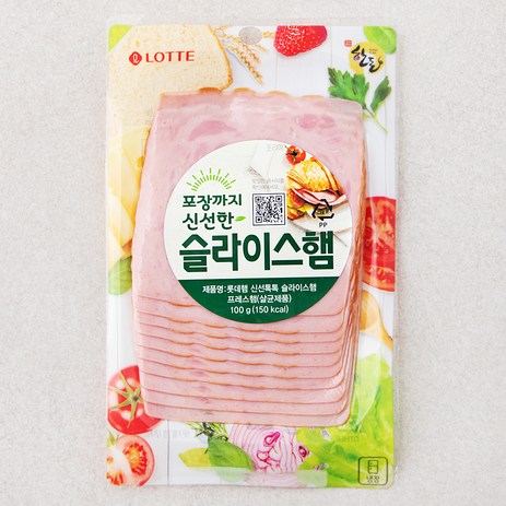 롯데햄 슬라이스햄 사각, 100g, 1개-추천-상품