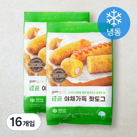 곰곰 야채가득 핫도그, 75g, 16개입-추천-상품